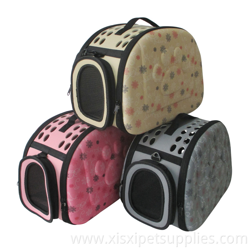 Designer Unique Airline Approved Outdoor Plastic Foldable Cat Dog Pet Travel Tote Bag Carriers